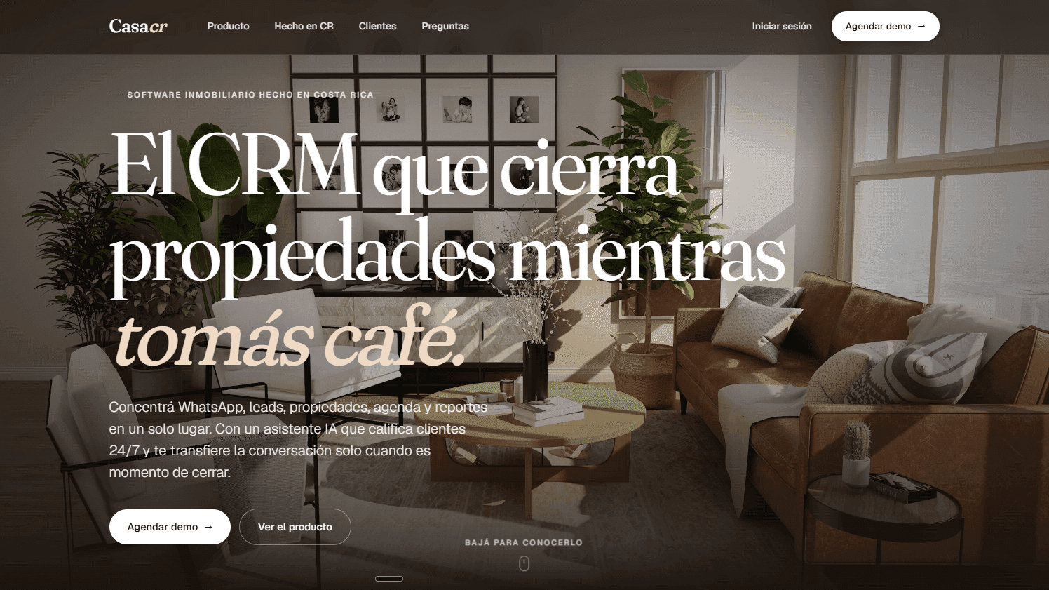 Casaar — CRM inmobiliario construido por Momentum AI